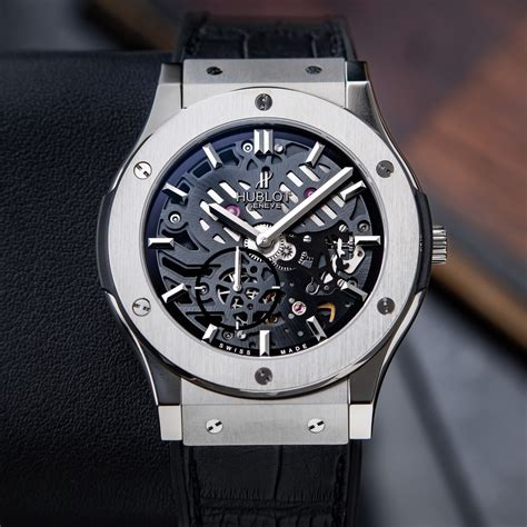 hublot classico ultra thin skeleton titanium|Classic Fusion Titanium 45mm Watches .